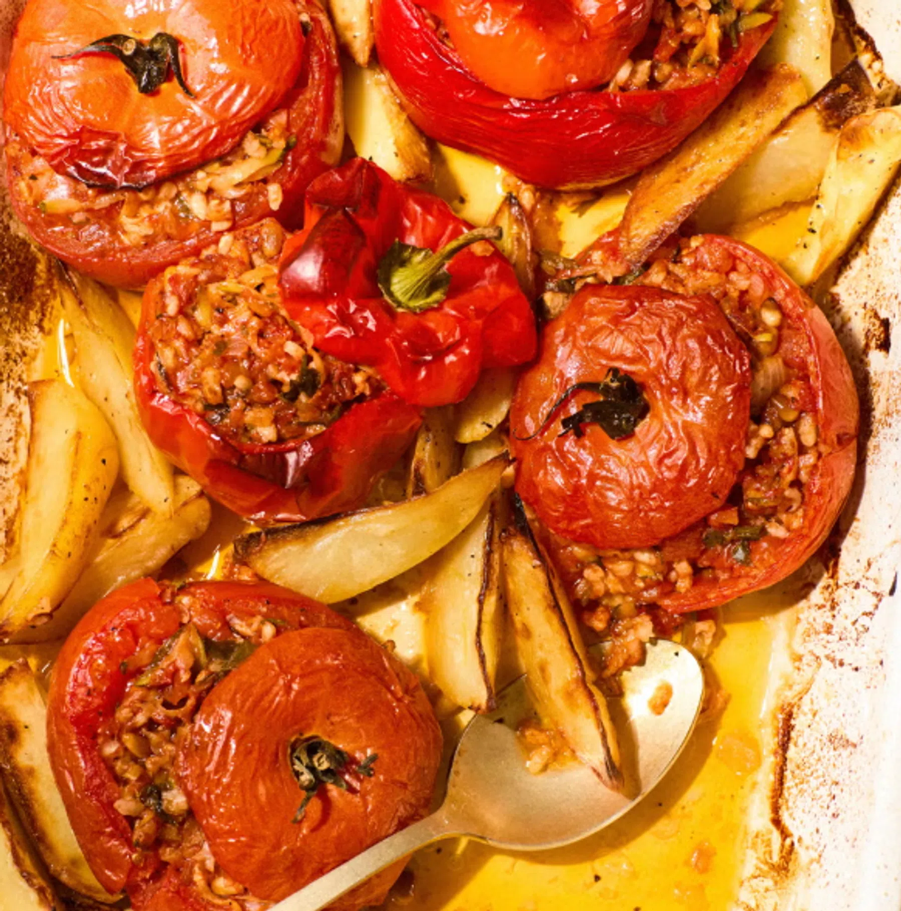 Gevulde paprika's en tomaten (Yemista)